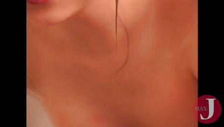 Stunning Asian girl rides big wang in the bathroom
