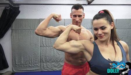 Dolly vs Parker armwrestling match