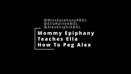 Step-Mommy Epiphany Teaches Ella Raine how to Peg Alex