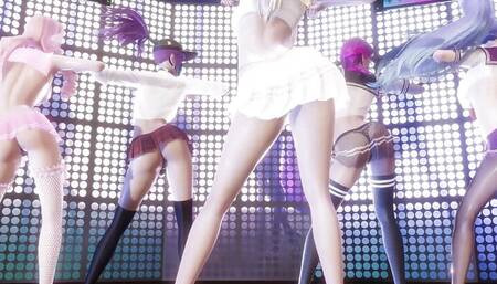 MMD Badkiz - Come Closer Sexy Kpop Dance Ahri Akali Seraphine Kaisa Evelynn League Of Legends KDA