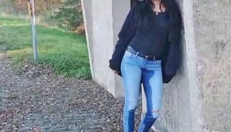 Peed in my jeans again, right at the bus stop.