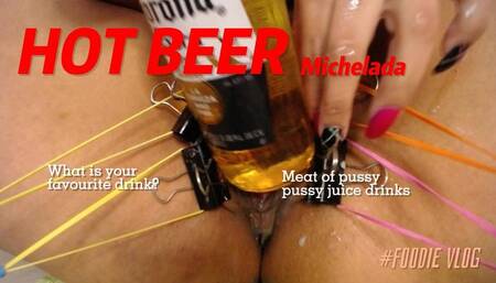 pussy meat accompanied by a good drink