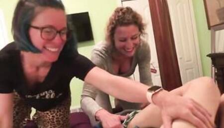 QueenGoddessKatie - Son gets BJ from Mum and friend aeriel