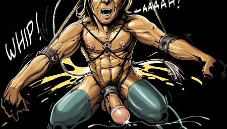 Muscular submissive slave man wants to be tied and whipped