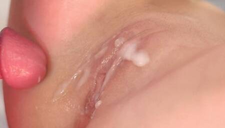 Close Up Pussy Fuck, Cumshot On Open Hole (Hottest Creamy Sex)