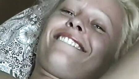 Released private video of naive blonde teen Radka filmed by  uncle enjoys and laughs while showing off