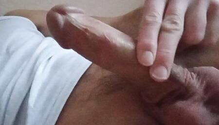 Cute uncut cock and masturbation