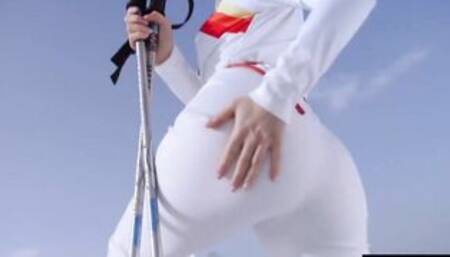 BLACKED Ski bunnies Jia & Like compete for Joss' penis Slut two