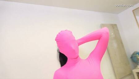 ZENTAI GIRL HOGTIED AND GAGGED