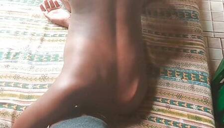 Fucking this beautiful black girl in the kitchen