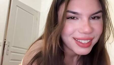 Hot teen touching herself in front of the camera