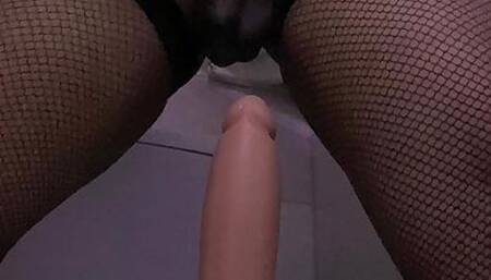 Toilet play dildo