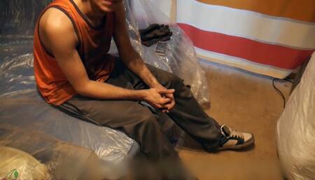 Dirty twinks footjob in socks