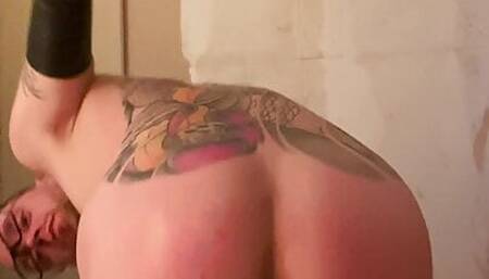 paddle strokes to make the buttocks blush and feel heated