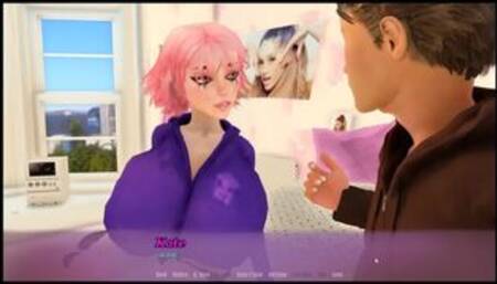 [Gameplay] The wants of summer [Hentai game PornPlay] Ep.4 kissing the step sister...