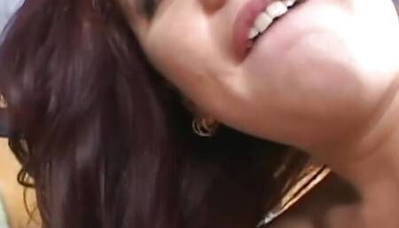 Sexy girl rides the cock anally!