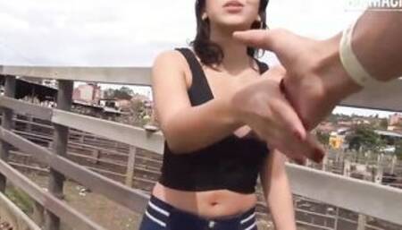 CARNEDELMERCADO - (Daniela Robles, Charles Gomez) - Goddess 18 yo Colombiana Getting Screwed In Her Oiled Cunt