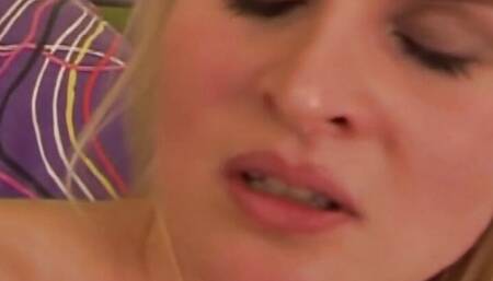 Outstanding blonde babe pleasing a loaded cock with her skills