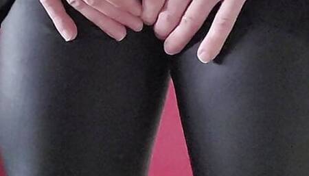 Masturbation in leggings