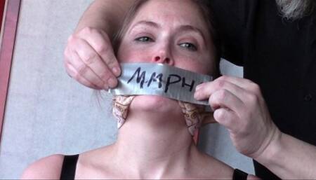 Rachel- Layers Of Gags, Cleave, OTM, Duct Tape With Writing