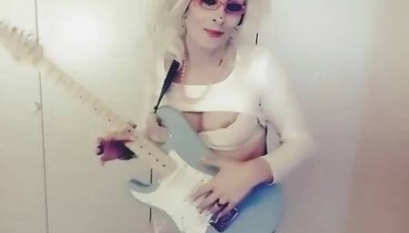 MissRose TS - A WHOLE Lotta Rosie - ELECTRIC Guitar SHEMALE - REAL TITS RockNRoll Erotic Art - Big Cock Ass Tease Seduce