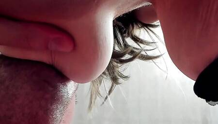 Old lady breastfeeding big natural tits