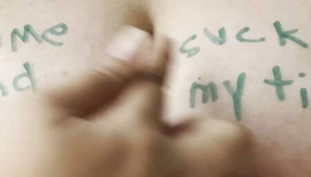 My 2nd video Write your names on my boobs
