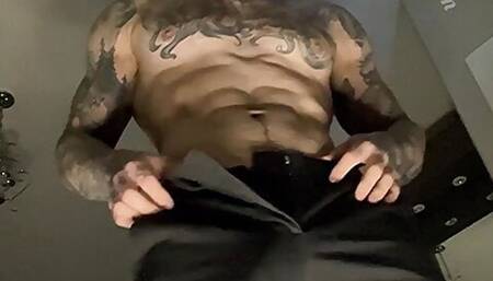 Getting Undressed And Talking Dirty Before Stroking My Massive Cock