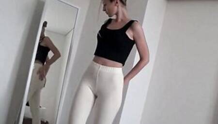 My stepsister caught me with a standing dick and fucked me