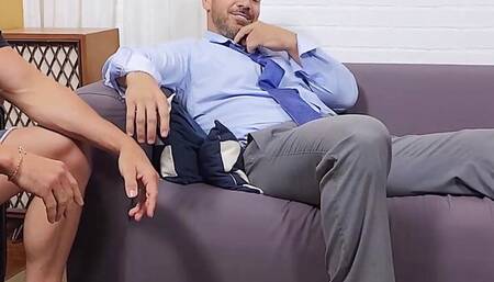 Hunk Chris Rockway masturbates and cums during foot worship