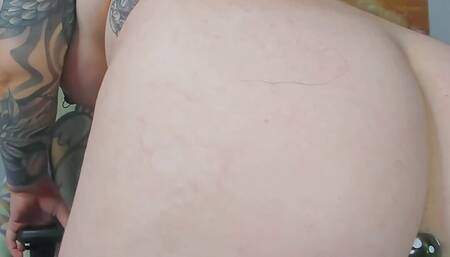 Curvy fuck hairy anal little toy in doggy style