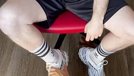 Interracial Airmax Shoe & Sock Worship & JO