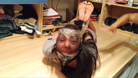 Fucked up by step-mom: From pretty little princess to pantyhose hooded piggy girl!
