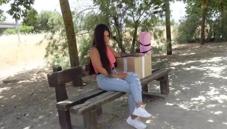 Public tittyfuck for adventurous babe Catalina Devil