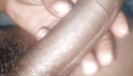 Oh my Good Big Black Cock Hand Job by washroom Indian Desi londa bathroom me hat sa Kam chala liya Shoktlonda