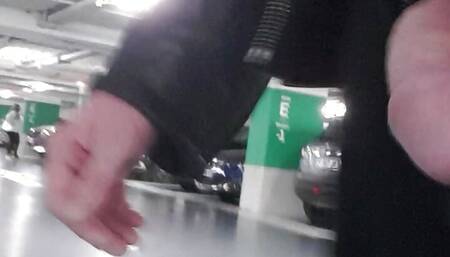 Dick out at parking