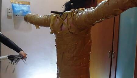 Taped wrap Full body BDSM Sissy