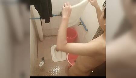 Daddy's cock is so fat and sexy, I have to wash it clean in the shower