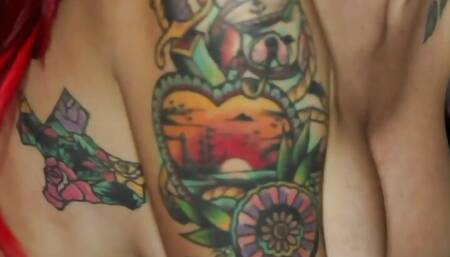 Sexy Tattoed beauty Tana Lea takes a good dick and a great