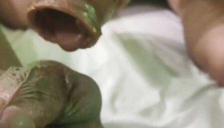 Petite Filipina Loves to eat Chocolate Cock