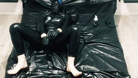 Anal toys, latex pup accidentally cum
