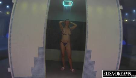 Flashing My Pussy, Butt And Tits In A Spa - Elysa Exhib