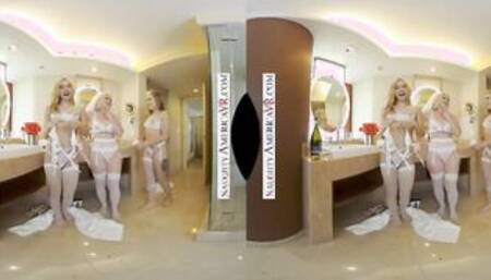 Sexual America - Blonde Bombshell, Kay Carter, is gets married and wants to share her man with bridesmaids, Jazmin Luv