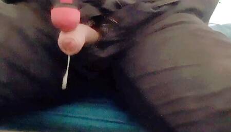 Cumshot from vibrator fun