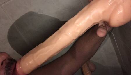 The little cock slut in me wants to get some massive big cocks directly in my mouth - Big dildo facefuck training show