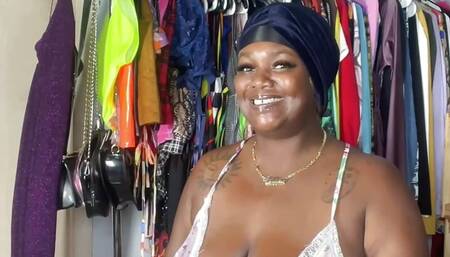 Huge black tits & pussy fucking fashion show