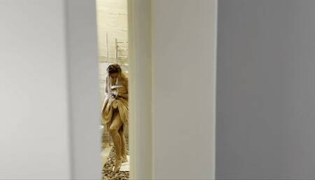 spying on his stepmother and touching her (legs)