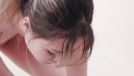 Brunette Chinese Yuxi is sucking a hard cock before having sex.