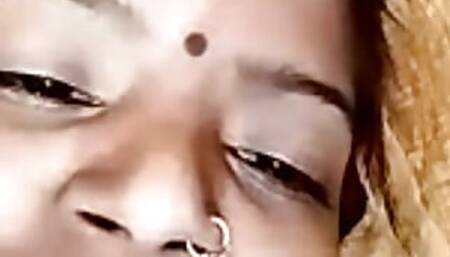 Wife enjoying with lover in video call