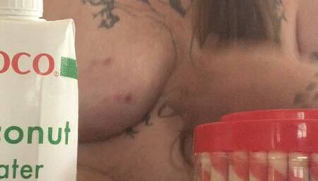 FTM STUFFS SELF FULL OF FOOD